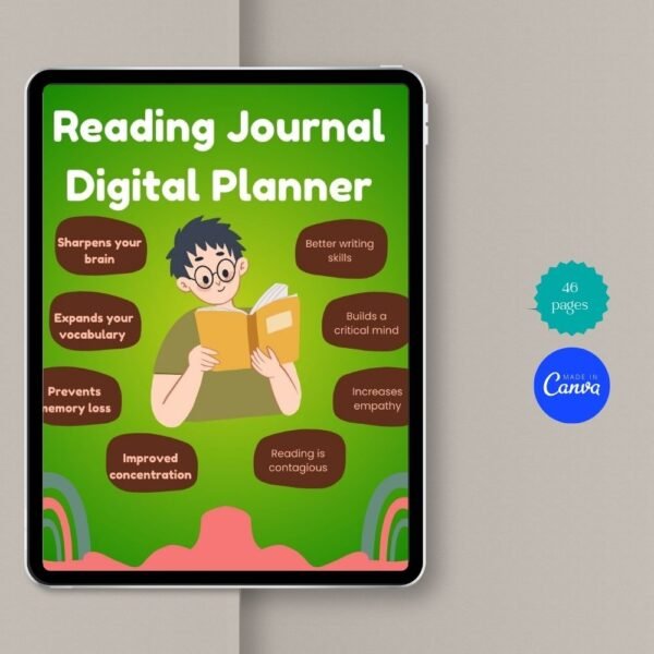 Reading Journal Digital Planner