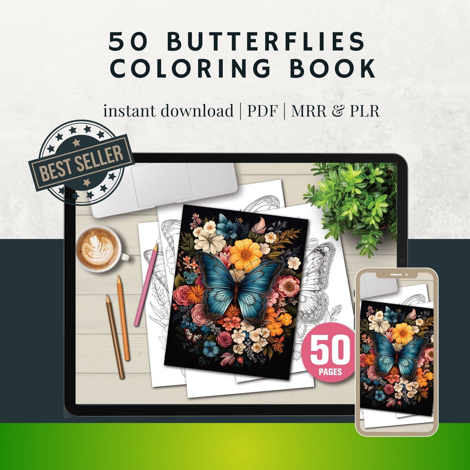 50 Butterflies Coloring Book 1 50 Butterflies Coloring Book