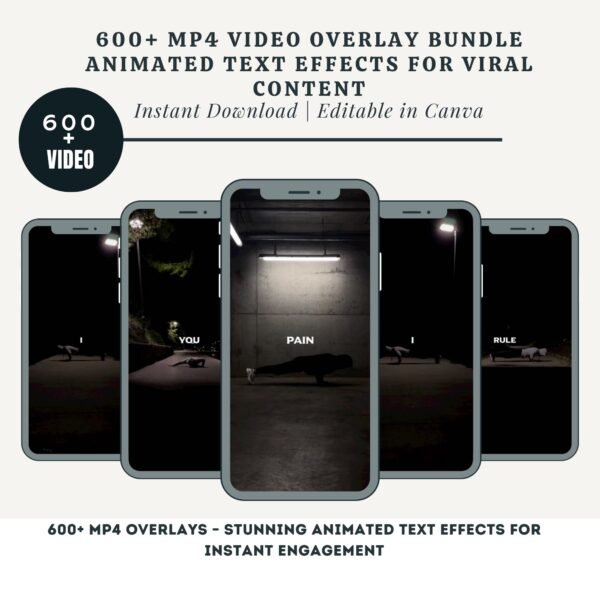 600+ MP4 Video Overlay Bundle